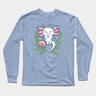 Giggling Axolotl - Cute Axolotl Design Long Sleeve T-Shirt